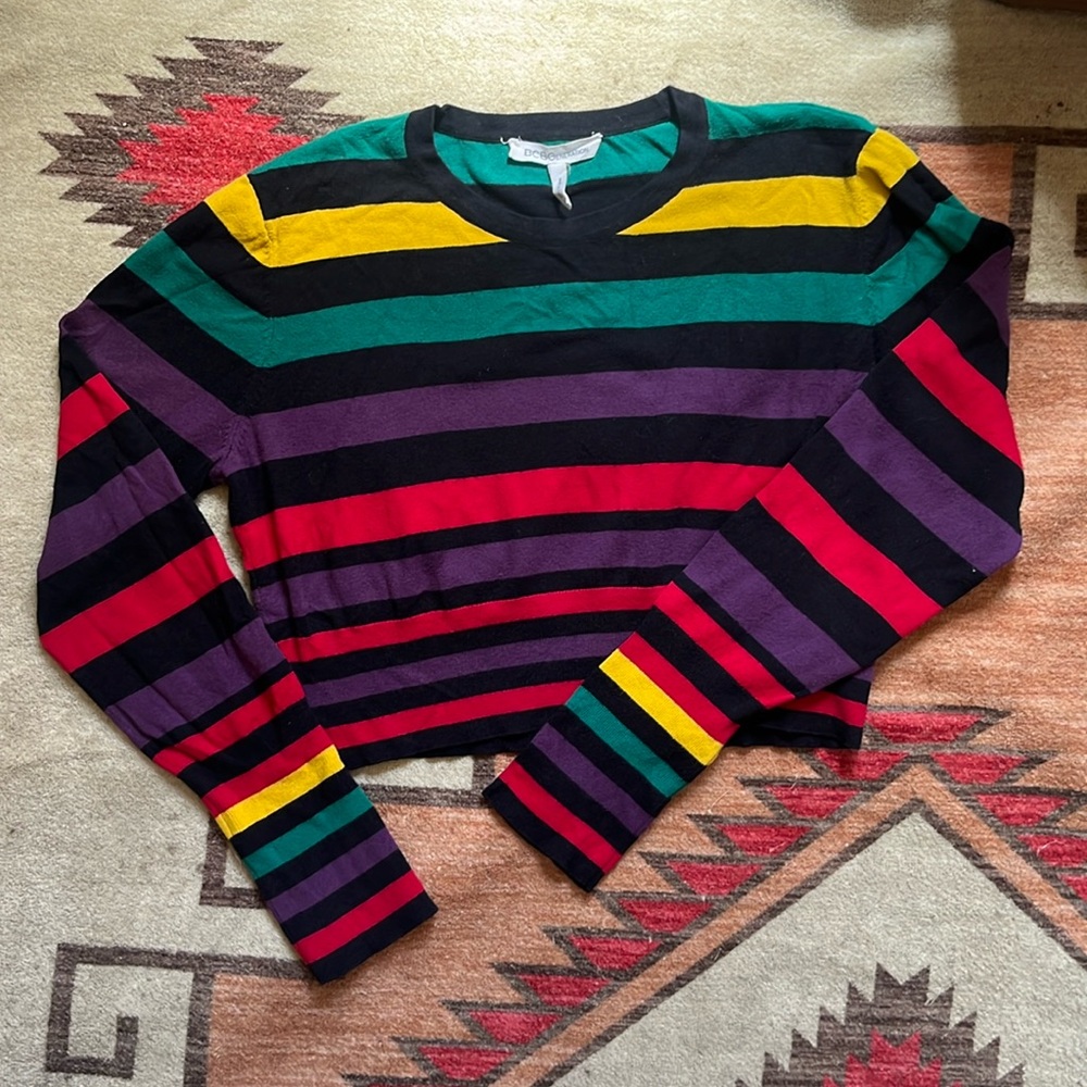 BCBG Generation long sleeve color block top
